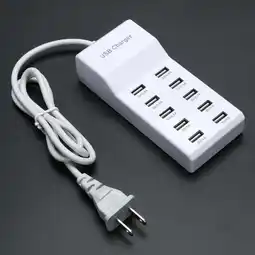 Walmart ASKMZ 10 Port Fast USB Charging Power Strip Adapter for Wall Travel Desktop Use offer