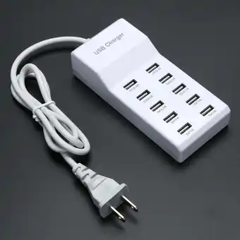 Walmart ASKMZ 10 Port Fast USB Charging Power Strip Adapter for Wall Travel Desktop Use offer