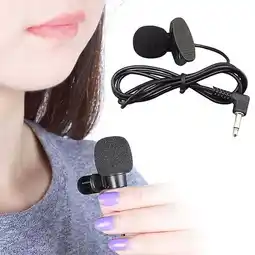 Walmart ASKMZ Clip-On Lapel Microphone 3.5mm Mini Portable for PC Laptop Hands-Free offer