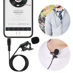 Walmart ASKMZ Clip-on Lapel Microphone 3.5mm Clear Sound Wired Condenser for Smartphone PC offer
