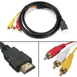 Walmart ASKMZ Durable to 3RCA Video Audio AV Component Converter Adapter Cable for HDTV offer