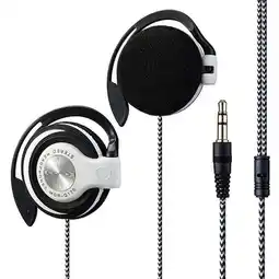 Walmart Fairnull Universal 3.5mm Plug Wired Clip On Ear Sports Earphone Heavy Bass Headphone offer