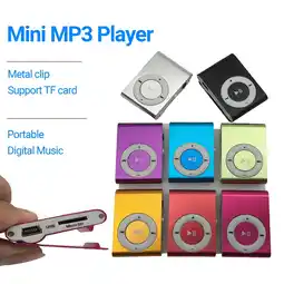 Walmart Fairnull Mini MP3 Portable TF Card Slot Metal Clip USB Sport Digital Music Walkman for Running offer