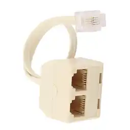 Walmart Fairnull RJ11 6P4C Male to Female 2 Way Outlet Telephone Jack Line Splitter Adapter offer