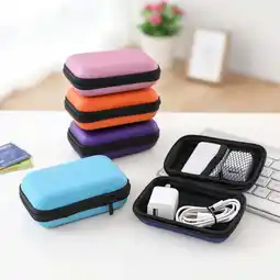 Walmart Fairnull Portable Square/Rectangle Nylon USB Disk Earphones Storage Bag Organizer Case offer