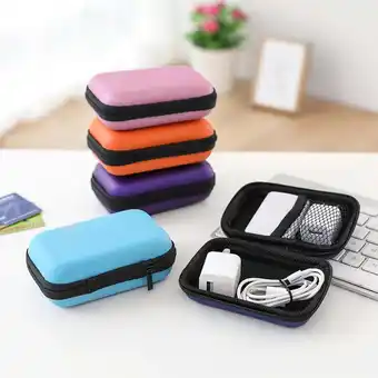 Walmart Fairnull Portable Square/Rectangle Nylon USB Disk Earphones Storage Bag Organizer Case offer