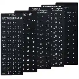 Walmart Fairnull Russian Spanish English French Letters PC Laptop Computer Keyboard Stickers offer
