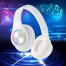Walmart VBVC Macaron Colored Luminous Seven Color Breathing Light Head Mounted Bluetooth Earphones offer