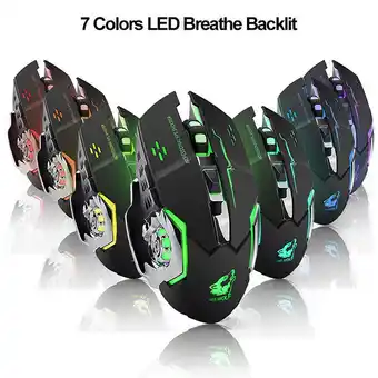 Walmart ASKMZ Silent Ergonomic Wireless Optical Mouse 2400 DPI 6 Keys with USB Receiver offer