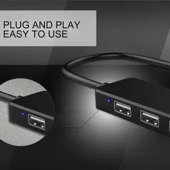 Walmart Fairnull USB Port Hub Multifunctional Plug Play Compact 4-in-1 USB 2.0 Extension Adapter for Laptop offer