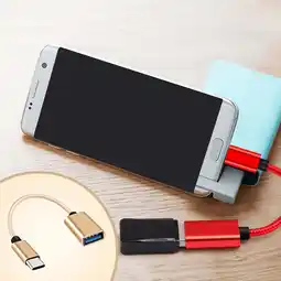 Walmart Fairnull Nylon Braided OTG Adapter USB Data Cable Micro Adapter Cable U Disk Adapter Cable offer