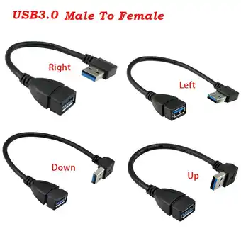 Walmart Fairnull USB 3.0 Type A 90 Degree Right Angled Male to Female Extension Adapter Cable offer