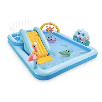Walmart Intex 96 x 78 x 28 Inflatable Jungle Adventure Play Center Spray Kiddie Pool offer