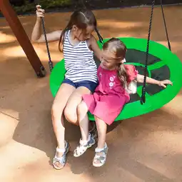 Walmart ZenSports 40’’ Flying Saucer Swing for Kids Outdoor 800lbs Adjustable Web Tree Swing Green offer