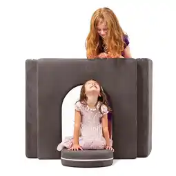 Walmart Jaxx Zipline Playscape Castle Gate - Playtime Furniture for Imaginative Kids, Charcoal offer