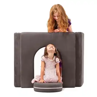 Walmart Jaxx Zipline Playscape Castle Gate - Playtime Furniture for Imaginative Kids, Charcoal offer