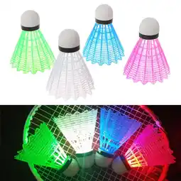 Walmart Ettsollp 4Pcs Creative LED Light Badminton Balls Plastic Outdoor Sports Shuttlecocks offer