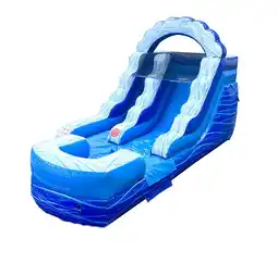 Walmart TentandTable Commercial Inflatable Water Slide, Blue Marble with Blower, 12' offer