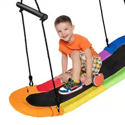 Walmart Costway Saucer Tree Swing Surf Kids Outdoor Adjustable Swing Set w/ Handle offer