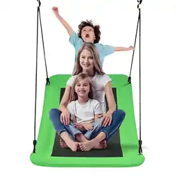 Walmart Gymax 700lb Giant 60'' Platform Tree Swing for Kids and Adults Green offer