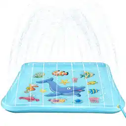 Walmart Growsly 67Splash Pad for Kids Sprinkler Water Toy Outdoor Pool Toy, for 2-7 Y Boys Girs, Blue offer