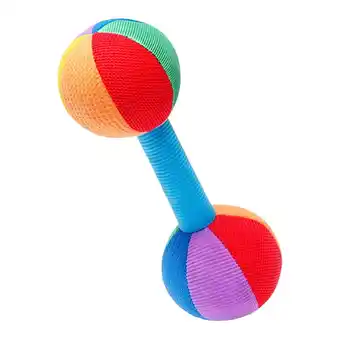 Walmart TABLETREANDS Dumbbell Toy for Baby Plush Multi Colored for Infants Toddlers Home Playtime 1Pack offer