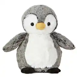 Walmart Aurora - Medium Gray Sweet & Softer - 9.5 Perky Penguin - Snuggly Stuffed Animal offer