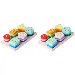 Walmart 2 Sets Shape Learning Toys for Toddlers 1-3 Fine Motor Skills 4 Year Old Spinners Babies offer