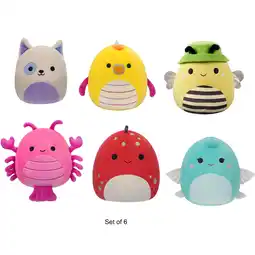 Walmart Squishmallows 5 Set of 6 Spring Squad Dog Dino Lobster Bee Fish Stuffed Plushies offer