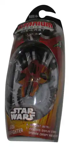 Walmart Star Wars Titanium Series (2008) Red Orange Hot Rod Jedi Starfighter Die-Cast Metal Toy offer