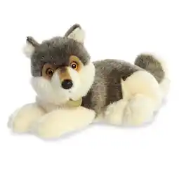 Walmart Aurora - Large Gray Miyoni - 15 Wolf - Realistic Stuffed Animal offer