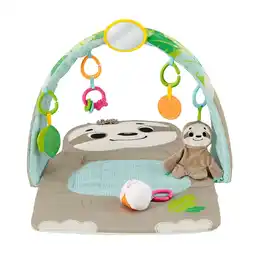 Walmart Fisher-Price Ready to Hang Sensory Sloth Gym, infant activity mat with toys for tummy time and play offer