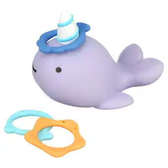 Walmart Skip Hop Baby Bath Toy, Zoo Narwhal Ring Toss offer