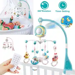 Walmart Moclever Star Projector Baby Crib Mobile with Remote Control, Blue offer