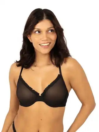 Walmart Parade Mesh Underwire Bra and Thong Set, Sizes XS to 3XL offer