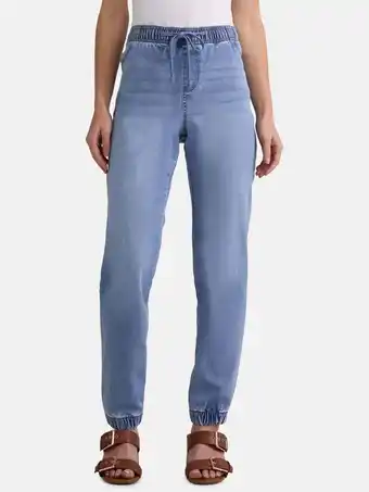 Walmart Time and Tru Women's Pull On Denim Joggers, 28.5 Inseam, Sizes XS-XXXL offer