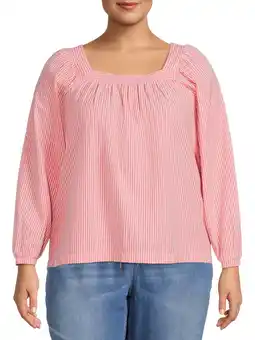 Walmart Terra & Sky Women's Plus Size Square Neck Top offer