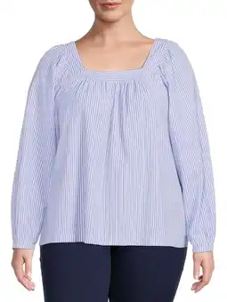 Walmart Terra & Sky Women's Plus Size Square Neck Top offer