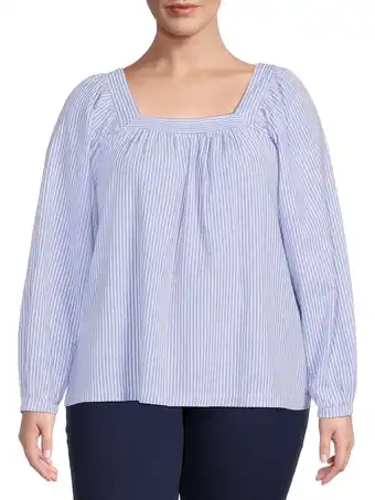 Walmart Terra & Sky Women's Plus Size Square Neck Top offer