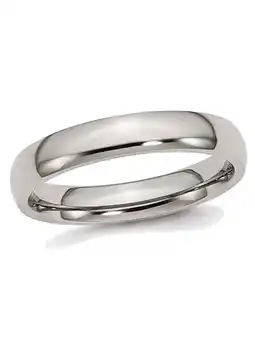 Walmart Ladies or Mens Chisel 4mm Comfort Fit Titanium Wedding Band Ring offer