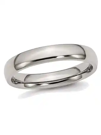 Walmart Ladies or Mens Chisel 4mm Comfort Fit Titanium Wedding Band Ring offer