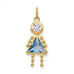Walmart 10K Yellow Gold March Girl Birthstone Charm offer