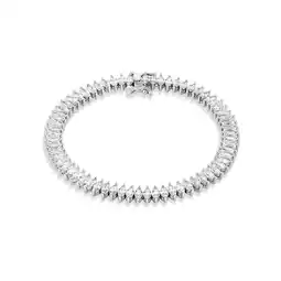 Walmart Believe by Brilliance Women's Fine Silver Plated Marquise Cut CZ Tennis Bracelet offer