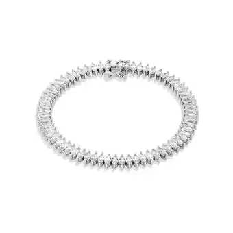 Walmart Believe by Brilliance Women's Fine Silver Plated Marquise Cut CZ Tennis Bracelet offer
