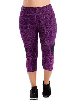 Walmart JMS by Hanes Women's Plus Active Colorblocked Performance Capri Leggings offer