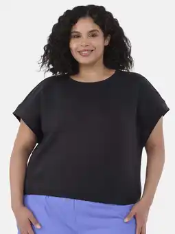 Walmart Avia Women's and Women's Plus Knit Tee with Cap Sleeves, Sizes XS-4X offer