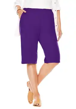 Walmart Woman Within Plus Size 7-Day Knit Bermuda Shorts offer