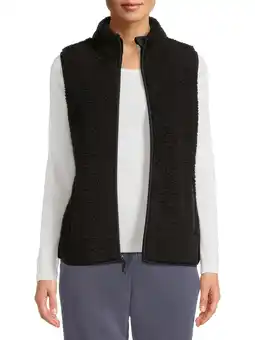 Walmart Time And Tru Women's and Plus faux shearling Vest offer