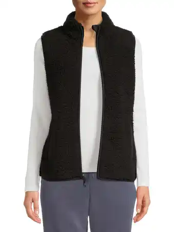 Walmart Time And Tru Women's and Plus faux shearling Vest offer