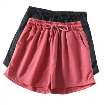 Walmart Sakmal Shorts for Women Casual Running Gym Black 2PC Solid High Waisted 5 Shorts with Pockets offer